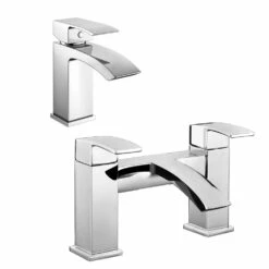 Vellamo City Waterfall Basin Mixer & Bath Filler Value Pack