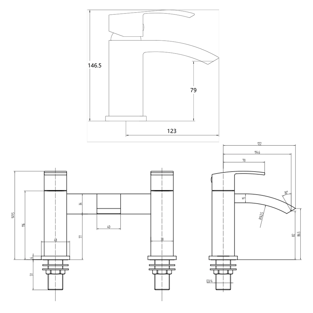 Vellamo City Waterfall Basin Mixer & Bath Filler Value Pack 6 Vellamo City Waterfall Basin Mixer & Bath Filler Value Pack - Image 4