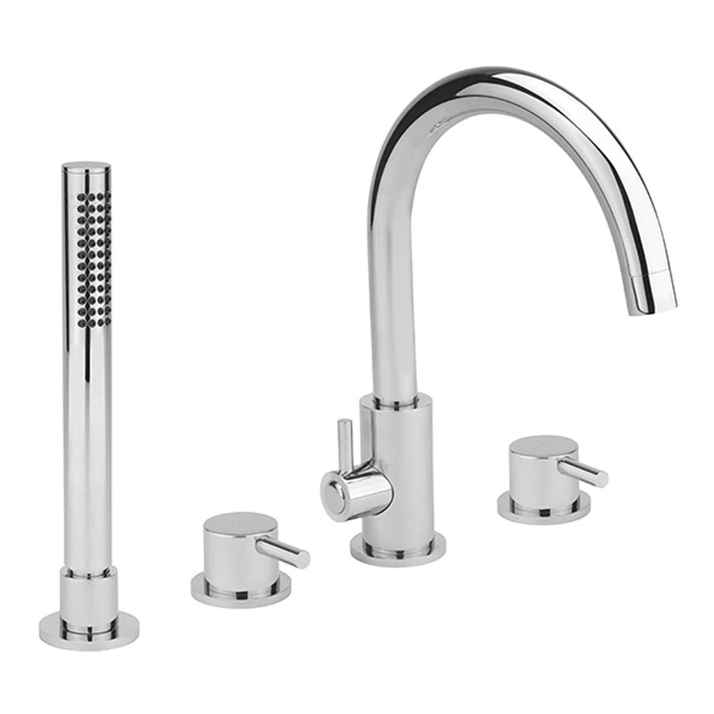 Sagittarius Piazza 4 Hole Bath Tap With Pull Out Shower Head & Hose 3 Sagittarius Piazza 4 Hole Bath Tap With Pull Out Shower Head & Hose