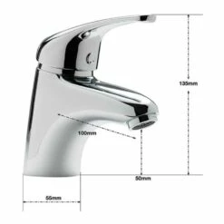 Sagittarius Prestige Monobloc Basin Mixer With Clicker Waste -TAP WAREHOUSE Shop pr 106 c tech
