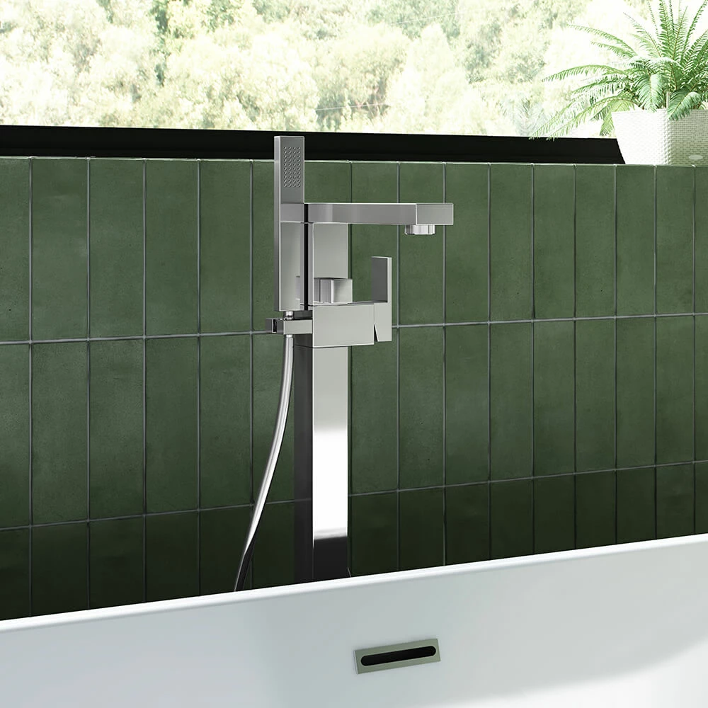 Vellamo Forte Freestanding Bath Shower Mixer With Shower Kit 3 Vellamo Forte Freestanding Bath Shower Mixer With Shower Kit