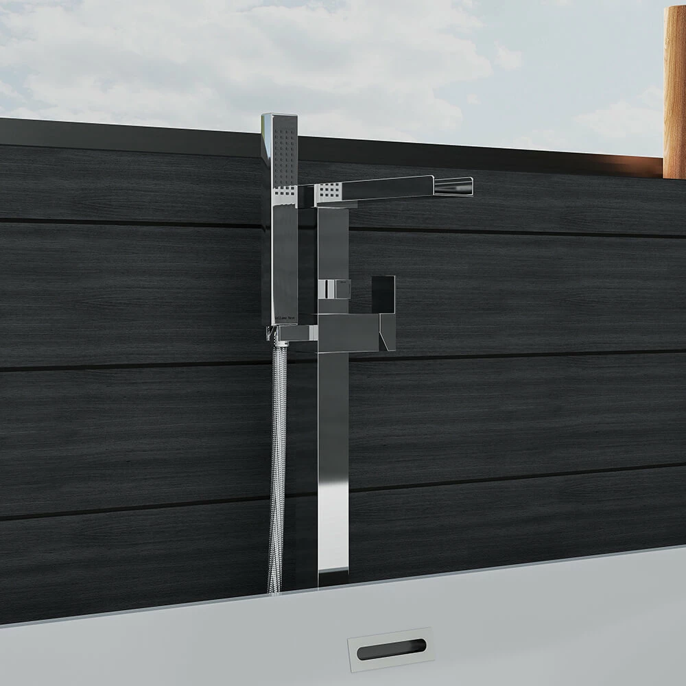 Vellamo Maya Floor Mounted Waterfall Bath Filler 3 Vellamo Maya Floor Mounted Waterfall Bath Filler