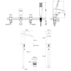 Proflow Tiera Basin Mixer With Clicker Waste & 4 Hole Bath Shower Mixer Value Pack -TAP WAREHOUSE Shop proflow tiera basin mixer and 4 hole bath mixer tech