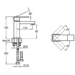 Pura Bloque Single Lever Basin Mixer With Clicker Waste 13 Pura Bloque Single Lever Basin Mixer With Clicker Waste -TAP WAREHOUSE Shop pura bloque basin mixer tap with waste bqbas tech