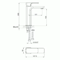 Vellamo Panache Medium Basin Mixer With Clicker Waste 7 Vellamo Panache Medium Basin Mixer With Clicker Waste -TAP WAREHOUSE Shop pura flite medium basin tap waste vel flmbas tech