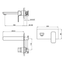Vellamo Panache Wall Mounted Basin Mixer 7 Vellamo Panache Wall Mounted Basin Mixer -TAP WAREHOUSE Shop pura flite wall basin tap waste vel fl2hwmbas tech