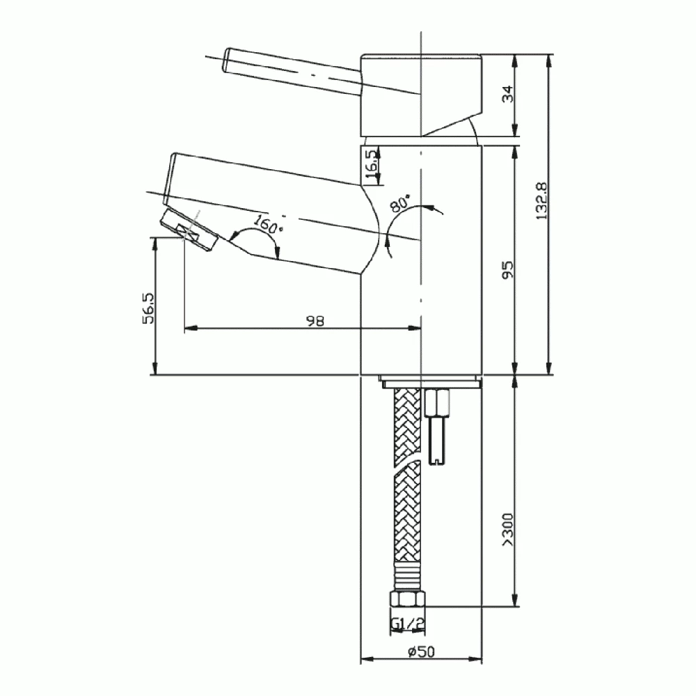 Vellamo Curvo Basin Mixer With Clicker Waste 5 Vellamo Curvo Basin Mixer With Clicker Waste - Image 3