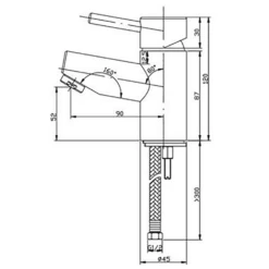 Vellamo Curvo Small Basin Mixer With Clicker Waste -TAP WAREHOUSE Shop pura xcite mini basin tap waste vel xcsbas tech