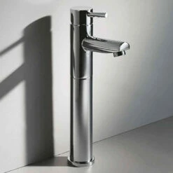 Vellamo Curvo Tall Basin Mixer With Clicker Waste