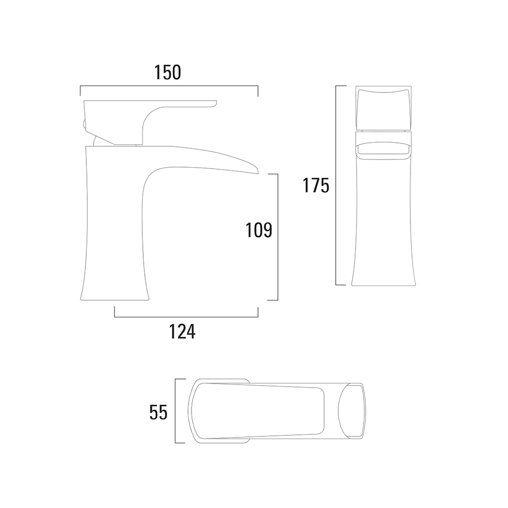 Roper Rhodes Sign Waterfall Mono Basin Mixer With Clicker Waste 5 Roper Rhodes Sign Waterfall Mono Basin Mixer With Clicker Waste - Image 3