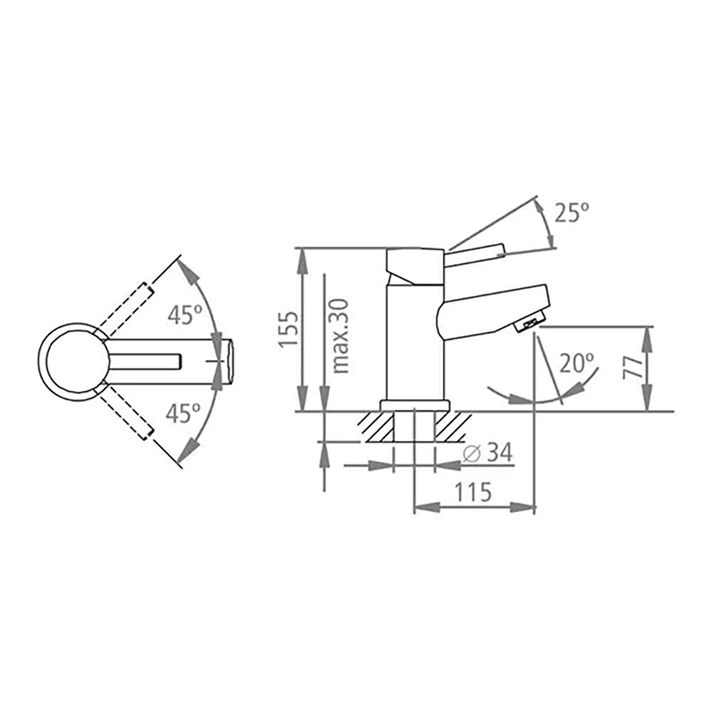 Roper Rhodes Storm Mono Basin Mixer With Click Waste 5 Roper Rhodes Storm Mono Basin Mixer With Click Waste - Image 3