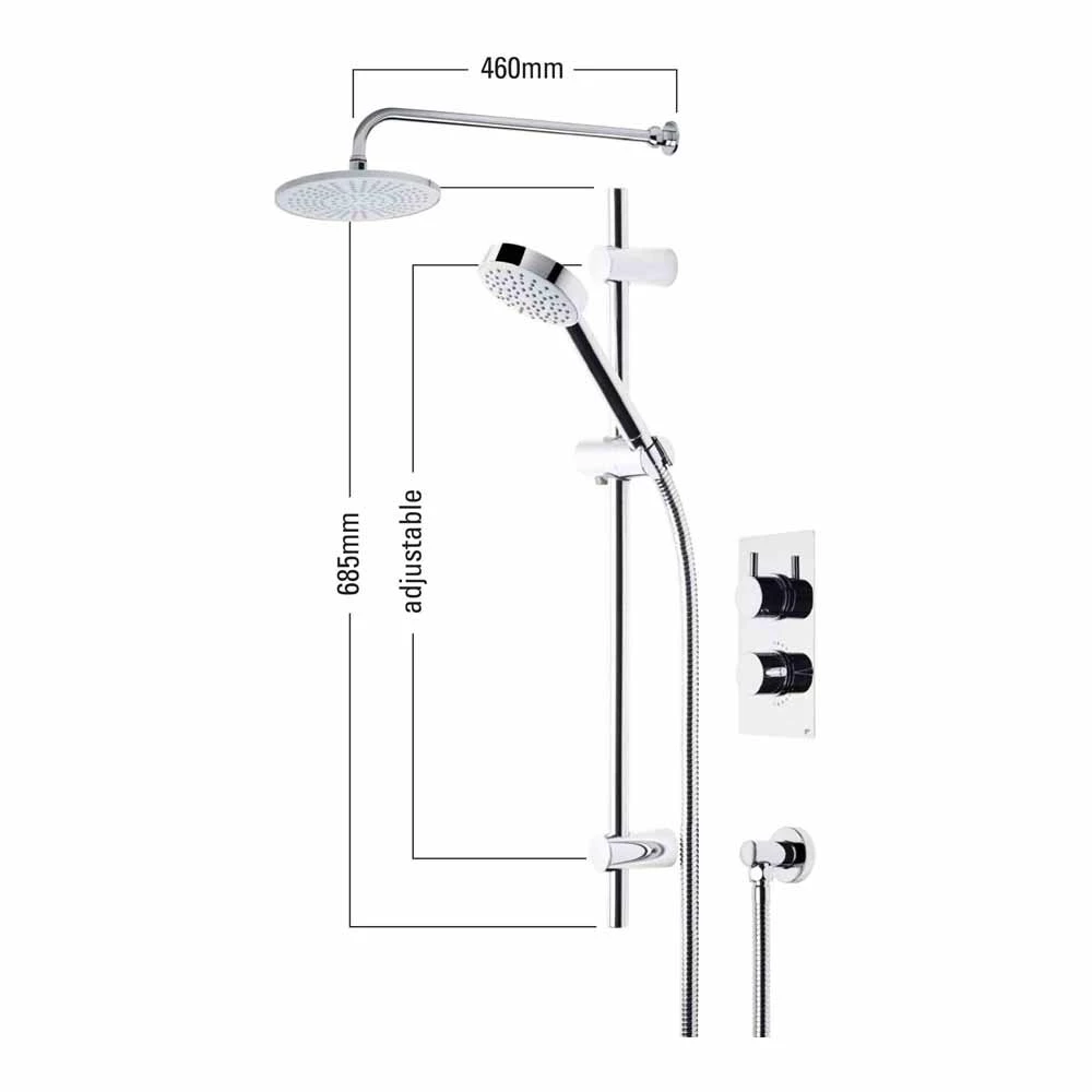 Roper Rhodes Event Round Dual Function Shower System With Fixed Shower Head 5 Roper Rhodes Event Round Dual Function Shower System With Fixed Shower Head - Image 3