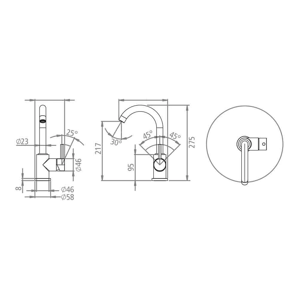 Roper Rhodes Storm Side Lever Mono Basin Mixer With Clicker Waste 4 Roper Rhodes Storm Side Lever Mono Basin Mixer With Clicker Waste - Image 2