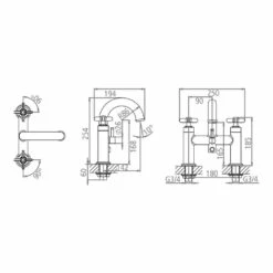 Roper Rhodes Wessex Bath Shower Mixer With Classic Handset -TAP WAREHOUSE Shop roper rhodes technical specifications t664202