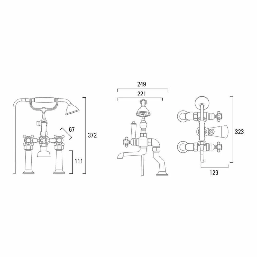 Roper Rhodes Henley Bath Shower Mixer With Handset 4 Roper Rhodes Henley Bath Shower Mixer With Handset - Image 2
