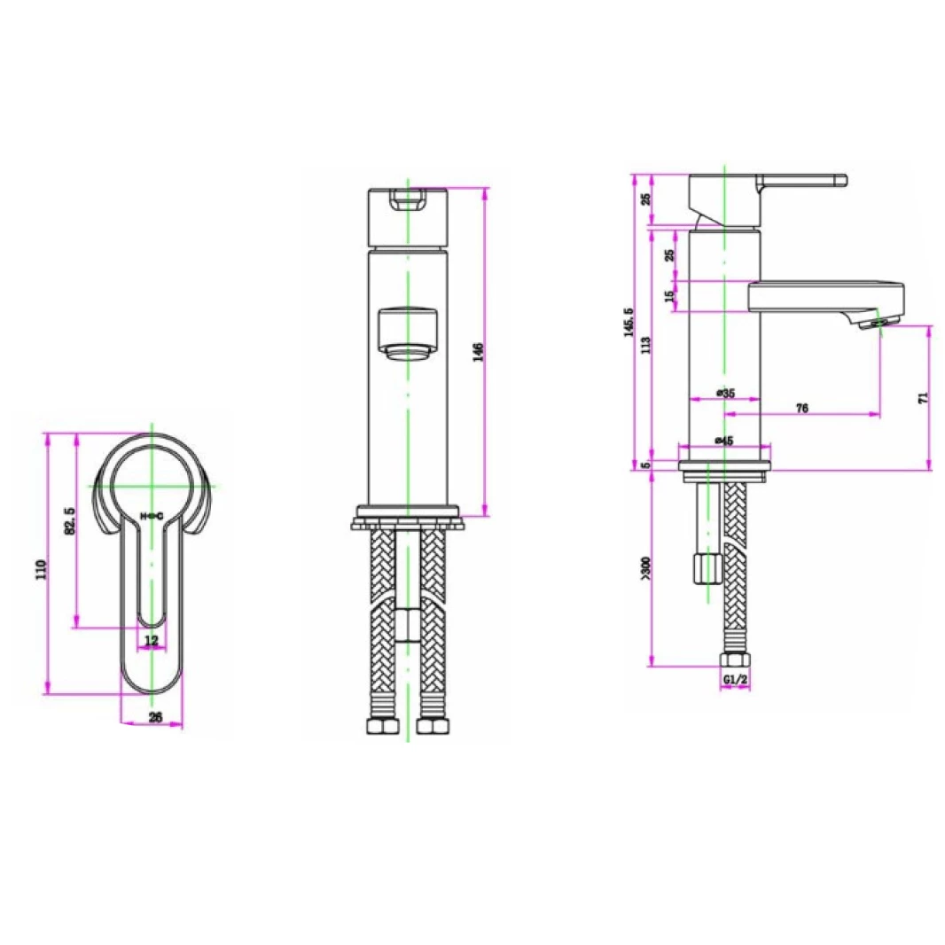 Sagittarius Plaza Pair Of Basin Taps 4 Sagittarius Plaza Pair Of Basin Taps - Image 2