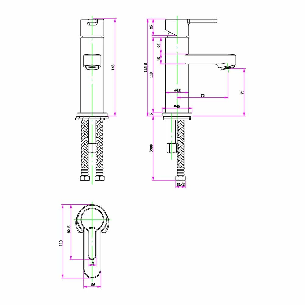 Sagittarius Plaza Cloakroom Basin Mixer With Clicker Waste 4 Sagittarius Plaza Cloakroom Basin Mixer With Clicker Waste - Image 2
