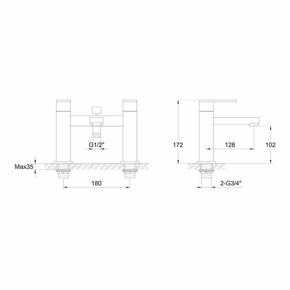 Sagittarius Blade Bath Shower Mixer & No1 Kit 4 Sagittarius Blade Bath Shower Mixer & No1 Kit - Image 2