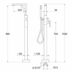 Sagittarius Blade Floor Mounted Bath Shower Mixer With Shower Kit 7 Sagittarius Blade Floor Mounted Bath Shower Mixer With Shower Kit -TAP WAREHOUSE Shop sagittarius technical specifications bl214c