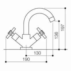 Sagittarius Ceto Monobloc Basin Mixer With Swivel Spout 7 Sagittarius Ceto Monobloc Basin Mixer With Swivel Spout -TAP WAREHOUSE Shop sagittarius technical specifications cet106