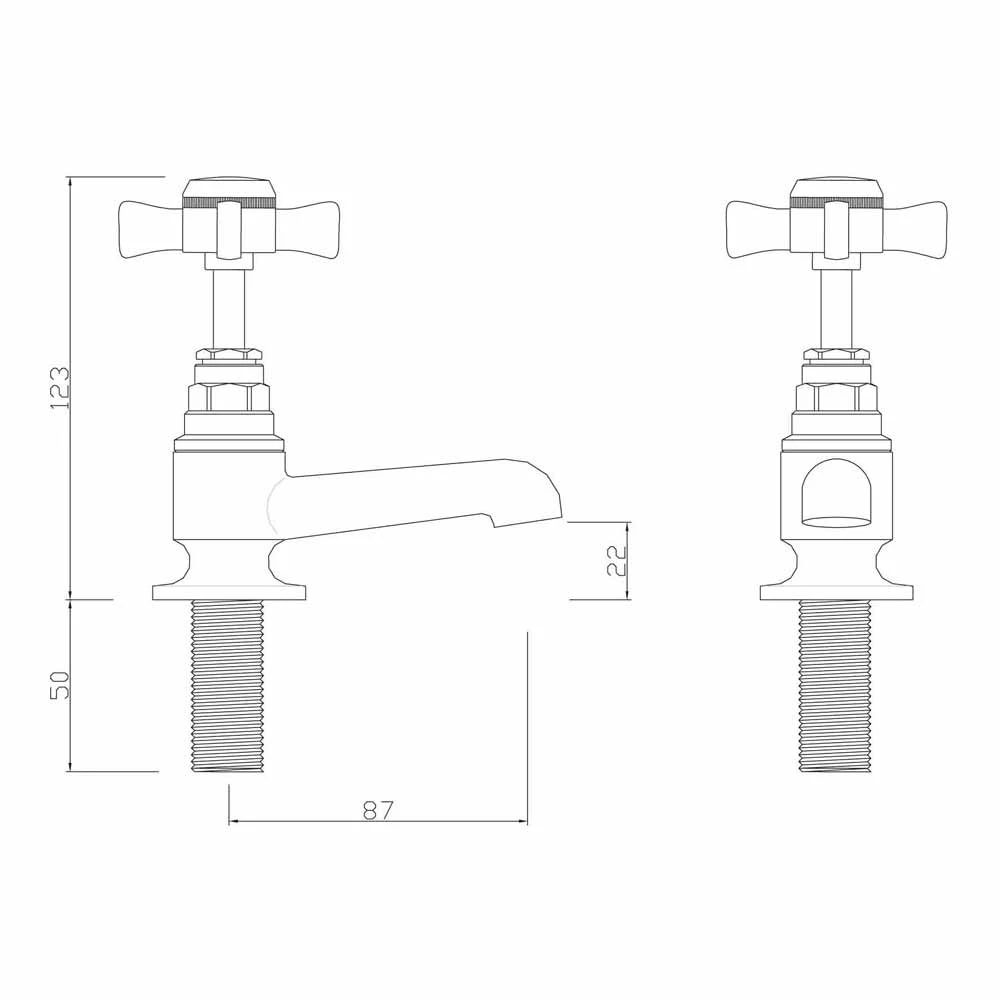 Sagittarius Churchman Pair Of Basin Taps 4 Sagittarius Churchman Pair Of Basin Taps - Image 2