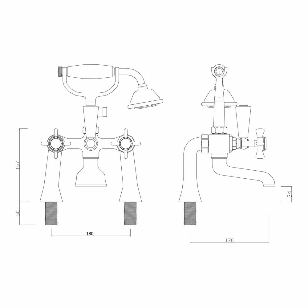 Sagittarius Churchman Bath Shower Mixer & No1 Kit 4 Sagittarius Churchman Bath Shower Mixer & No1 Kit - Image 2