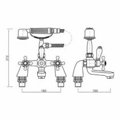 Sagittarius Demeter Bath Shower Mixer And No1 Kit -TAP WAREHOUSE Shop sagittarius technical specifications dem105