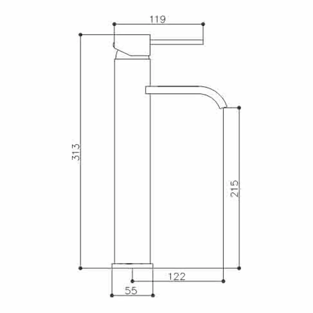 Sagittarius Echo Tall Basin Mono Mixer 4 Sagittarius Echo Tall Basin Mono Mixer - Image 2