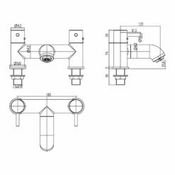 Sagittarius Ergo Deck Mounted Bath Filler 5 Sagittarius Ergo Deck Mounted Bath Filler -TAP WAREHOUSE Shop sagittarius technical specifications el304c