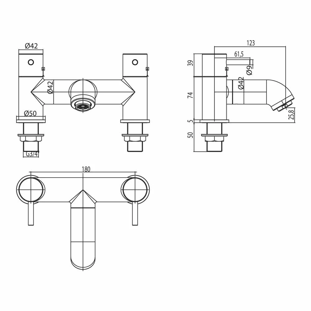 Sagittarius Ergo Bath Shower Mixer & No1 Kit 4 Sagittarius Ergo Bath Shower Mixer & No1 Kit - Image 2