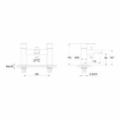 Sagittarius Metro Bath Shower Mixer & No1 Kit 5 Sagittarius Metro Bath Shower Mixer & No1 Kit -TAP WAREHOUSE Shop sagittarius technical specifications mt105c
