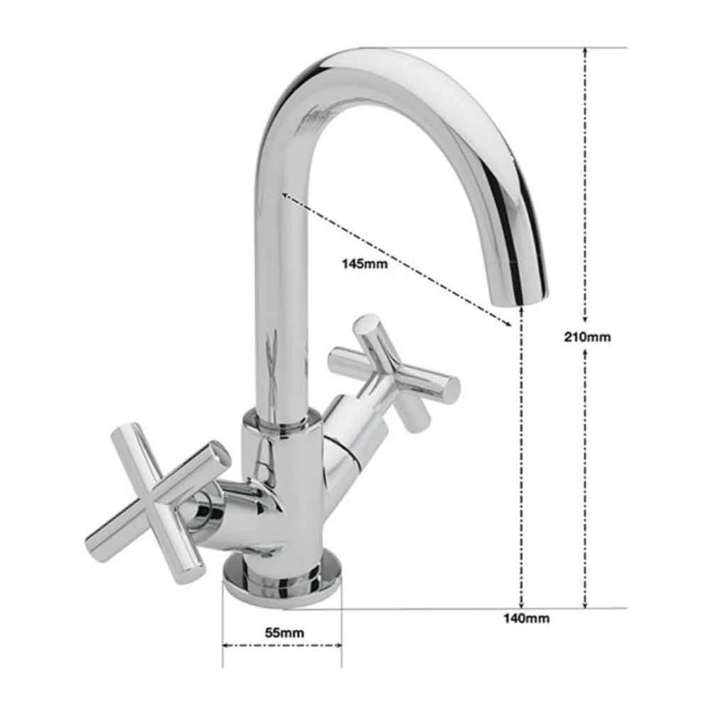 Sagittarius Avant Monobloc Basin Mixer With Clicker Waste 4 Sagittarius Avant Monobloc Basin Mixer With Clicker Waste - Image 2