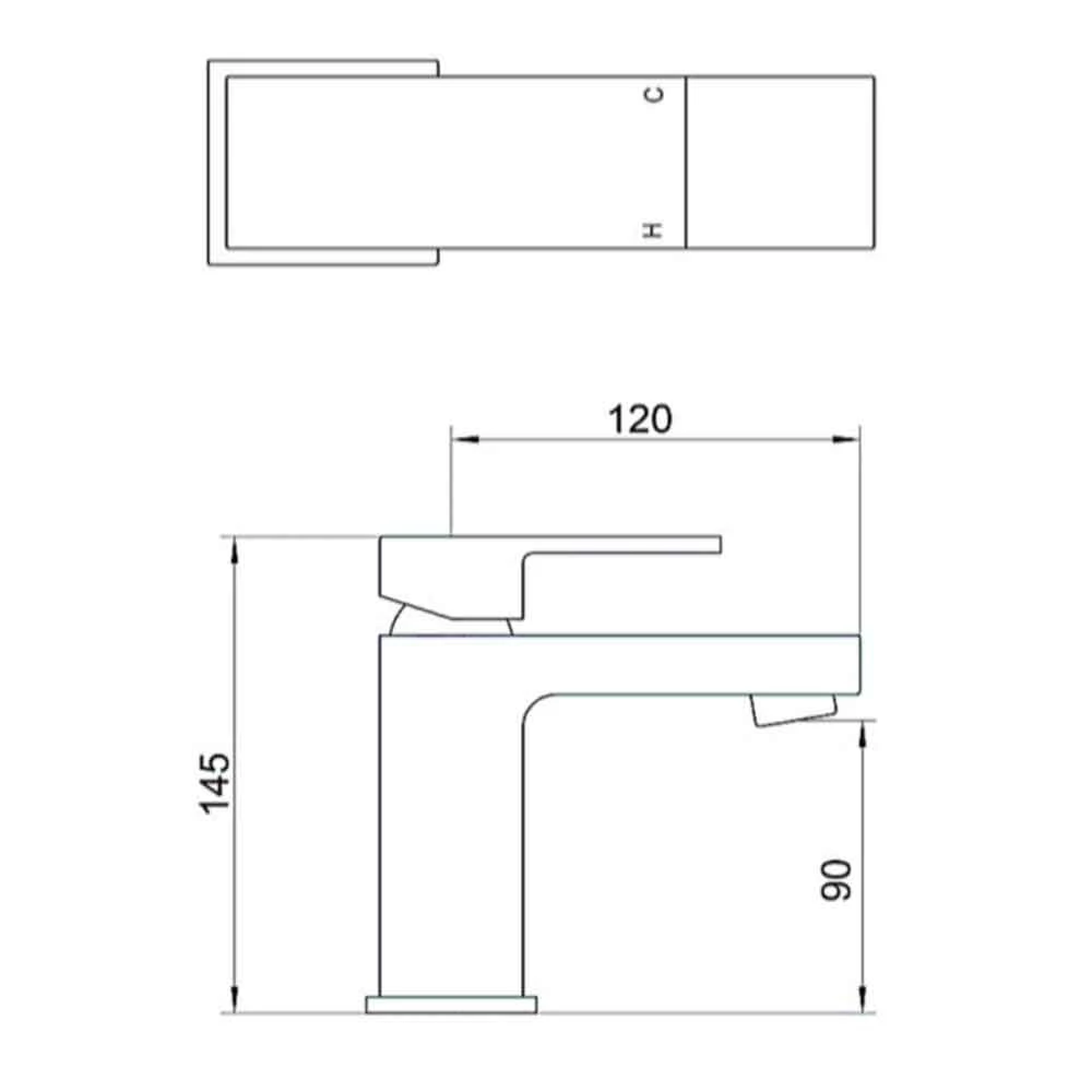 Sagittarius Blade Monobloc Basin Mixer With Clicker Waste 8 Sagittarius Blade Monobloc Basin Mixer With Clicker Waste - Image 6