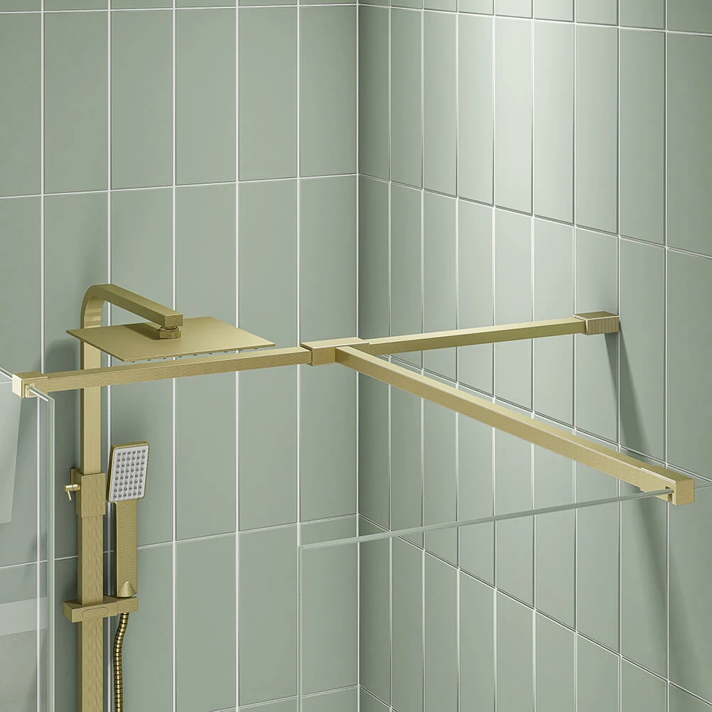 Harbour I8 8mm 2m Tall Wetroom 2 Panel Pack - 1000mm X 1200mm - Brushed Brass 5 Harbour I8 8mm 2m Tall Wetroom 2 Panel Pack - 1000mm X 1200mm - Brushed Brass - Image 3