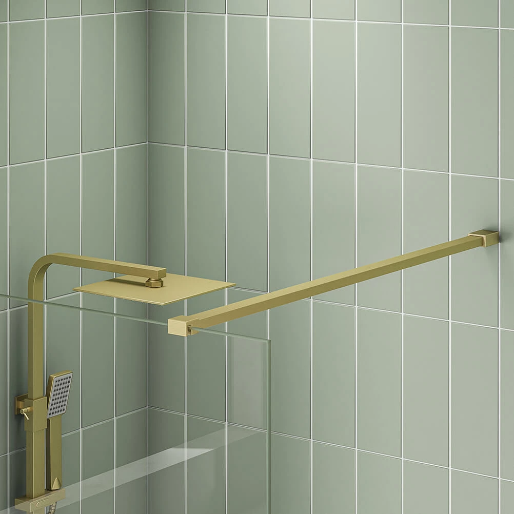 Harbour I8 760 8mm 2m Tall Easy Clean Wetroom Panel - Brushed Brass 5 Harbour I8 760 8mm 2m Tall Easy Clean Wetroom Panel - Brushed Brass - Image 3