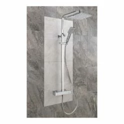 Sagittarius Stark Cube Deluxe Exposed Thermostatic Shower Valve And Rigid Riser Kit