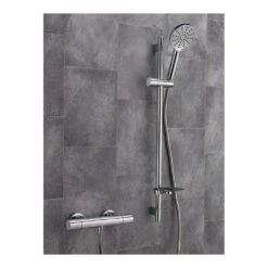 Sagittarius Viareggio Deluxe Exposed Thermostatic Shower Valve & Slide Rail Kit With Push Button Handset