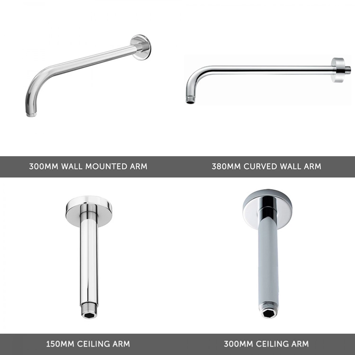 Harper Concealed Shower Valve, Fixed Shower Head & Handset - 300mm Ceiling Shower Arm 5 Harper Concealed Shower Valve, Fixed Shower Head & Handset - 300mm Ceiling Shower Arm - Image 3