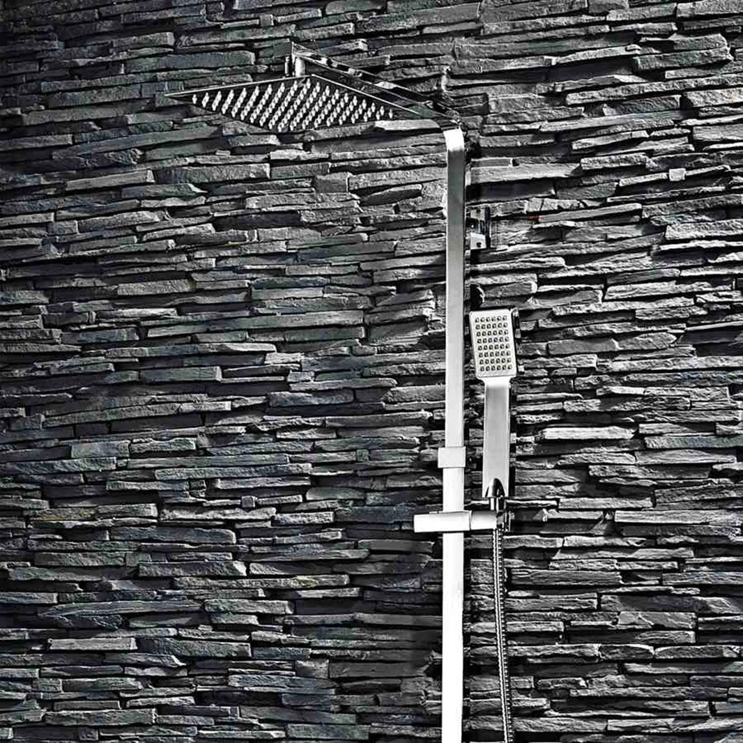 Vellamo Reveal WRAS-Approved Modern Thermostatic Shower Set With Thin Fixed Head 4 Vellamo Reveal WRAS-Approved Modern Thermostatic Shower Set With Thin Fixed Head - Image 2