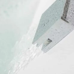 Elijah Concealed Shower Valve With 400mm Fixed Head, 360mm Ceiling Shower Arm, Slide Rail Kit & Overflow Bath Filler 15 Elijah Concealed Shower Valve With 400mm Fixed Head, 360mm Ceiling Shower Arm, Slide Rail Kit & Overflow Bath Filler -TAP WAREHOUSE Shop square overflow bath filler slimline profile