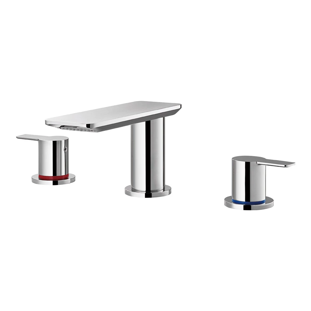 Flova Spring 3 Hole Basin Mixer With Clicker Waste 4 Flova Spring 3 Hole Basin Mixer With Clicker Waste - Image 2