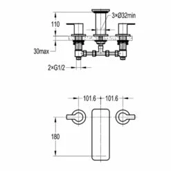 Flova Spring 3 Hole Deck Mounted Bath Mixer Tap 7 Flova Spring 3 Hole Deck Mounted Bath Mixer Tap -TAP WAREHOUSE Shop sr3hbf flova spring bath fillers techimage