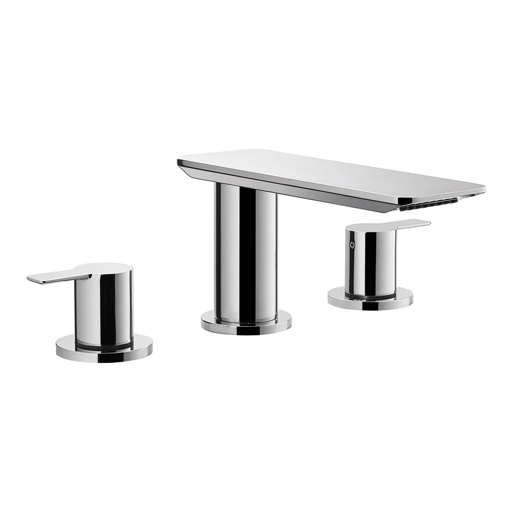 Flova Spring 3 Hole Deck Mounted Bath Mixer Tap 4 Flova Spring 3 Hole Deck Mounted Bath Mixer Tap - Image 2