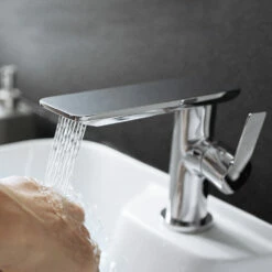 Flova Spring Mono Basin Mixer With Clicker Waste 8 Flova Spring Mono Basin Mixer With Clicker Waste -TAP WAREHOUSE Shop srbas flova spring mono basin mixers lifestyle