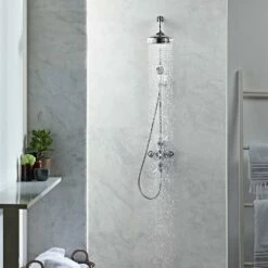 Roper Rhodes Henley Thermostatic Dual Function Exposed Shower System -TAP WAREHOUSE Shop svset50 roperrhodeshenleyshowersystem lifestyle