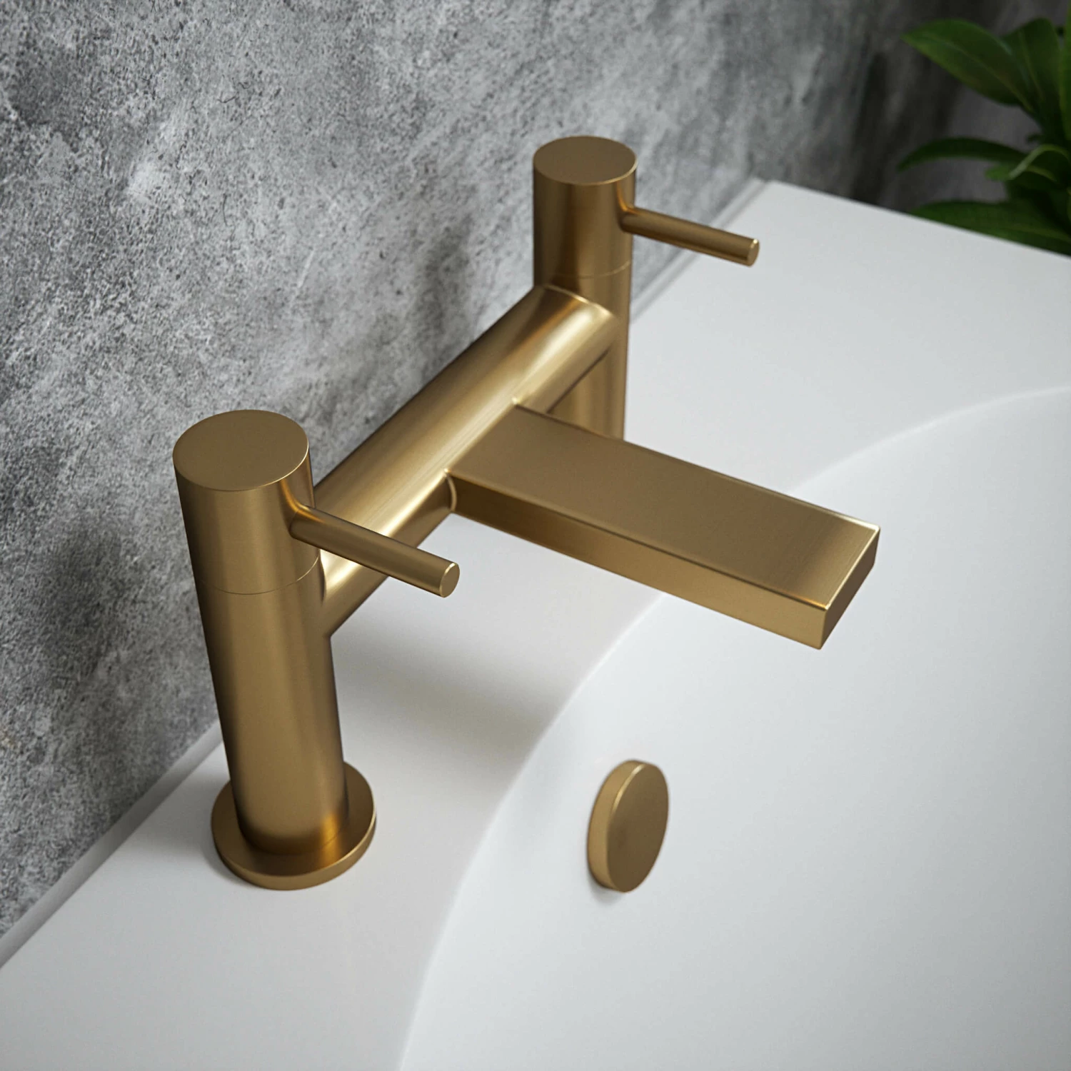 The Tap Factory Vibrance Brushed Brass Deck Mounted Bath Filler With Chrome Handles 3 The Tap Factory Vibrance Brushed Brass Deck Mounted Bath Filler With Chrome Handles