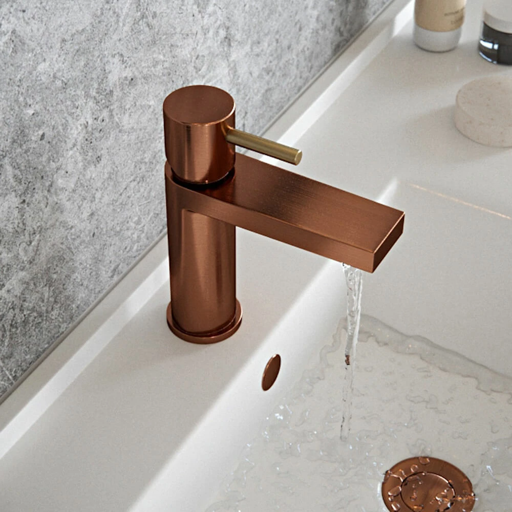 The Tap Factory Vibrance Polished Copper Mono Basin Mixer With Chrome Handle And Basin Waste 6 The Tap Factory Vibrance Polished Copper Mono Basin Mixer With Chrome Handle And Basin Waste - Image 4