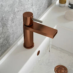 The Tap Factory Vibrance Polished Copper Mono Basin Mixer With Chrome Handle And Basin Waste 14 The Tap Factory Vibrance Polished Copper Mono Basin Mixer With Chrome Handle And Basin Waste -TAP WAREHOUSE Shop tap factory brushed copper mono basin mixer nickel handle cutout