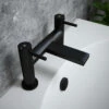 The Tap Factory Vibrance Vanto Black Deck Mounted Bath Filler With Ivory Handles -TAP WAREHOUSE Shop tap factory vanto black bath filler lifestyle indices