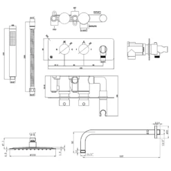 The Tap Factory Vibrance Copper WRAS Approved Concealed Thermostatic Shower Valve With Fixed Shower Head And Shower Handset 9 The Tap Factory Vibrance Copper WRAS Approved Concealed Thermostatic Shower Valve With Fixed Shower Head And Shower Handset -TAP WAREHOUSE Shop tap factory vibrance shower set tech